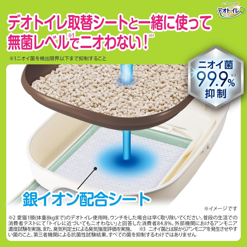 Level Deodorizing and Antibacterial Sheets for Cats System Toilet System Toilet for Cats [Sterile Odorless] (21 Sheets) [Cat Sheets]