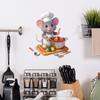 Cartoon Little Mouse Cooking Kitchen Restaurant Home Decoration Beautification Stickers