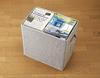 Pearl Metal SPACE-KIT Storage Box, Folding Stool/Ottoman, Medium Size, High Type, Gray, N-7822