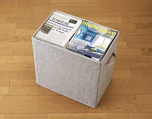 Pearl Metal SPACE-KIT Storage Box, Folding Stool/Ottoman, Medium Size, High Type, Gray, N-7822
