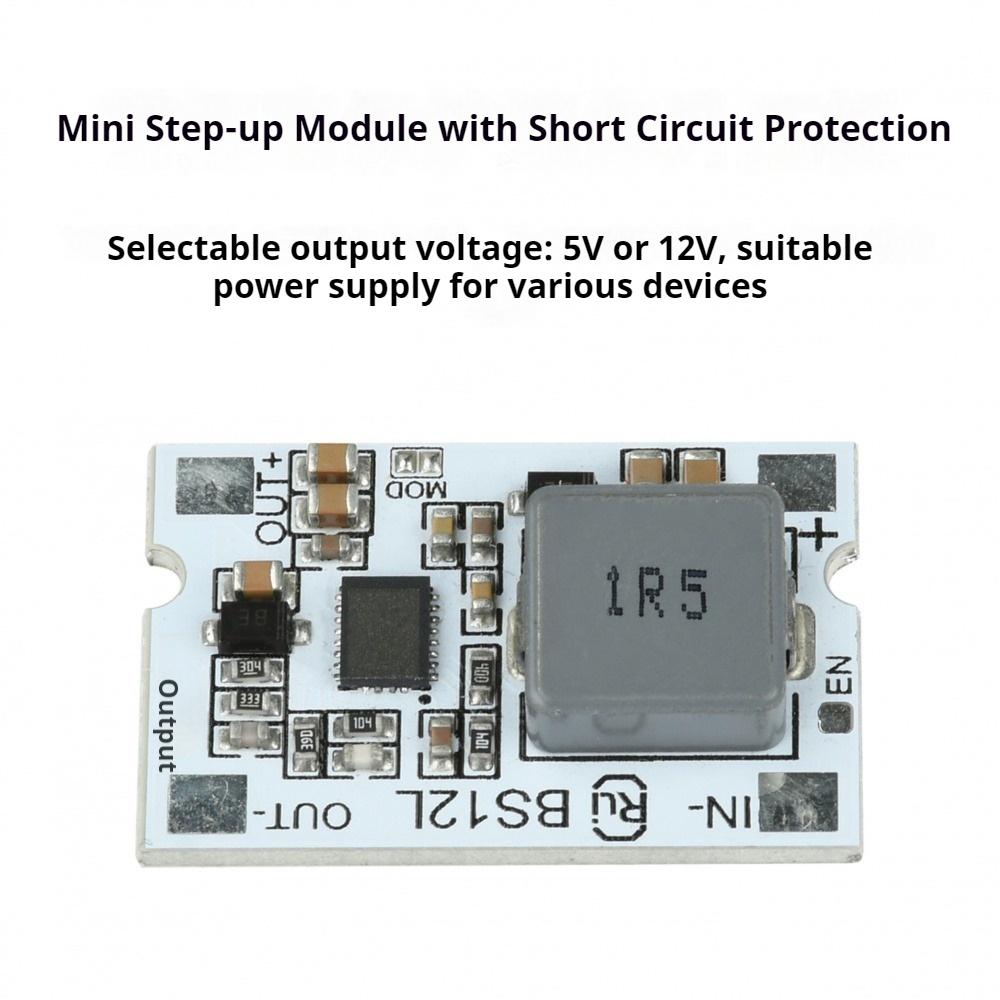 DC-DC Boost Power Supply Module 2.7-11V To 5V/12V 10A With Short-Circuit Protection Mini Boost Power Board With TVS Input/Output