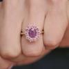 Luxury Fashion European Beautiful Women's Ring, Gold-plated Inlaid Colored Treasure Diamond Hand Jewelry New Product