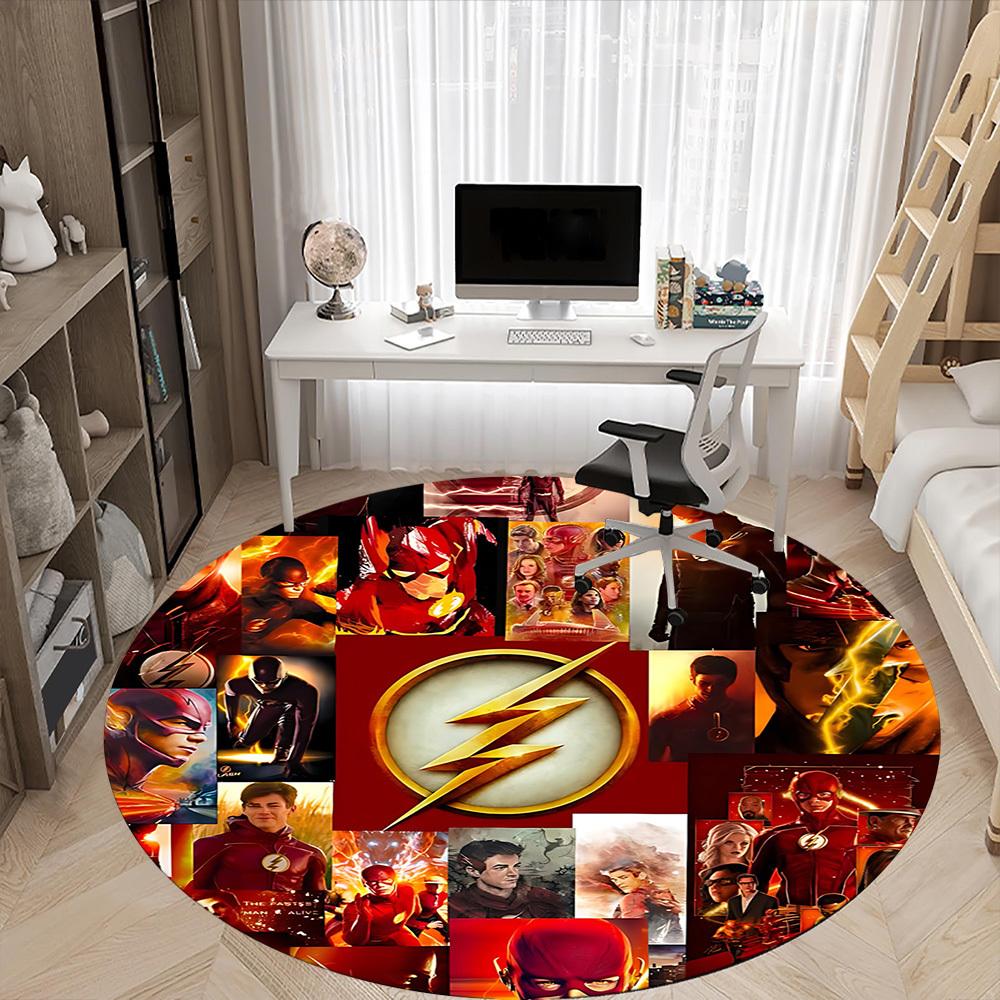 1pc Flash Speed Office Round Area Rug, Under Office Chairs Bedroom Living Room Home Decor, Room Deco, Available in Various Sizes