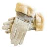 Warm Gloves for Women In Autumn and Winter Korean Fashion Touch Screen Plus Velvet and Thickened Cycling Color Matching Cold-proof Velvet Labeling