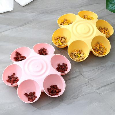 Ciotola per cani 6 in 1, ciotola per cani con alimentazione lenta, bottiglia per acqua per gatti, a forma di fiore, ciotola per acqua per gatti, ciotola per dieta sana, accessorio per animali domestici