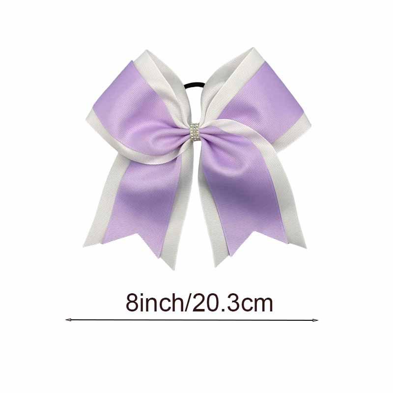 European Double Layer Rhinestone Bow Hair Tie for Kids - Cheerleading & Sports