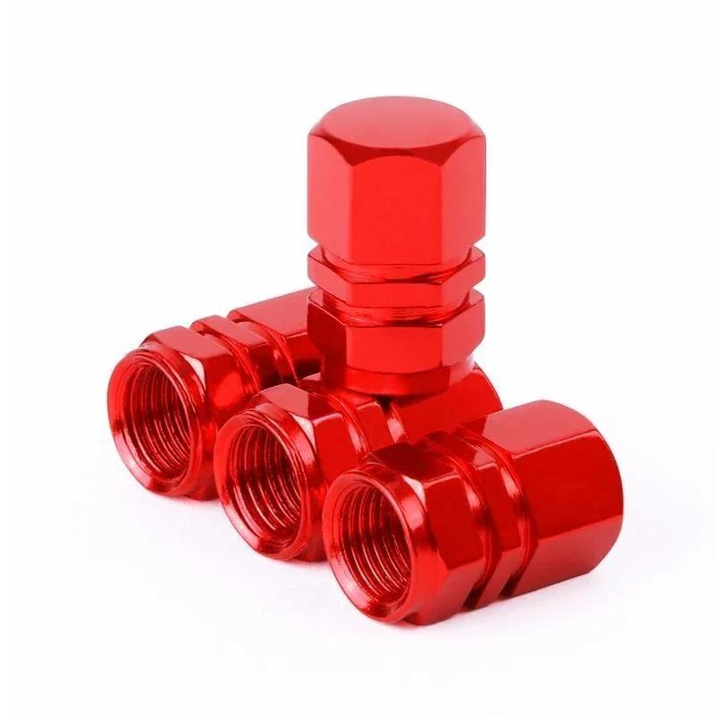 4pcs Car Tire Stem Valve Caps Aluminum Alloy Car Wheel Tire Valve Rim Stem Covers Airdust Waterproof for Automobiles Motorcycl