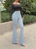Spodnie damskie jesienno-zimowe z szerokimi nogawkami, średni stan, seksowne, modne, długie, do jogi, codzienne, do pracy