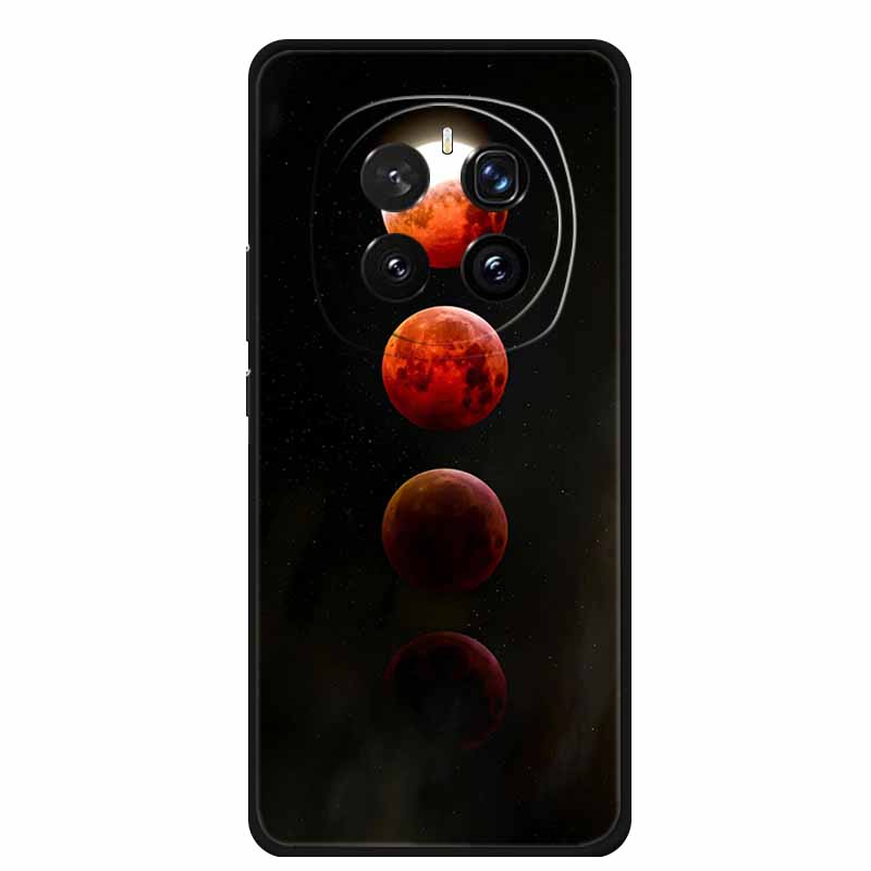 For Honor Magic 7 Case 7Pro Painted Cat Colorful Soft Edge Silicone Black Bumper For Honor Magic7 Pro Back Cover Magic7 5G Para