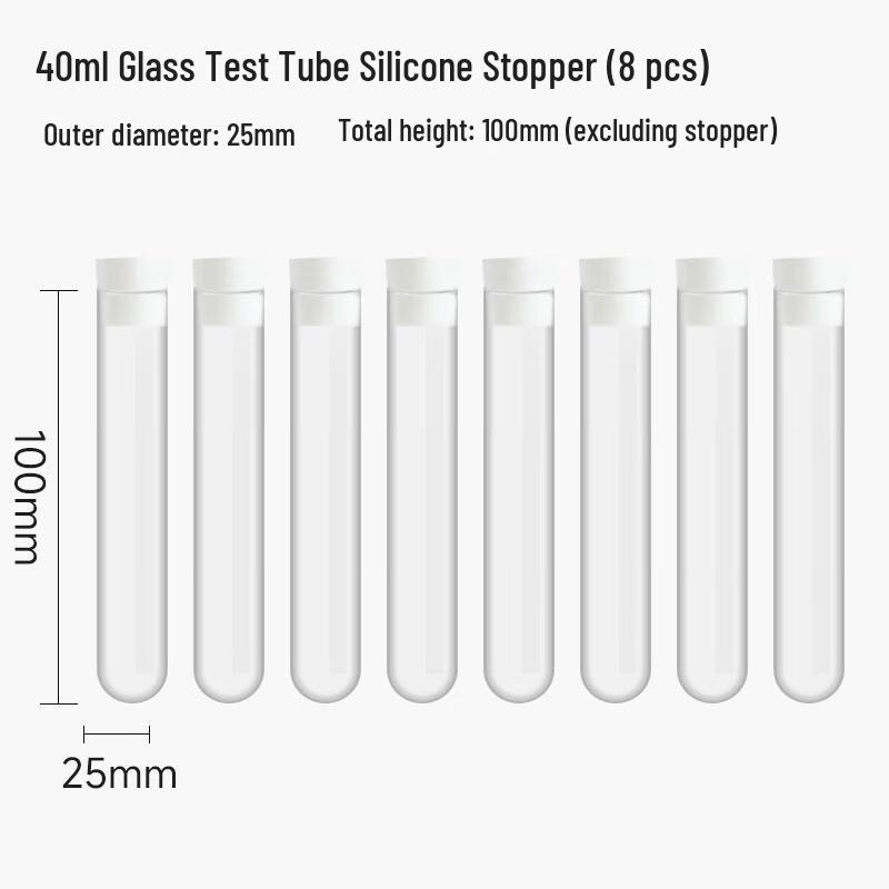 

Glass Test Tubes with Silicone Stoppers