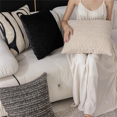 45X45CM Minimalist Geometry Throw Pillow Cover Black Premium Stamping Waist Cushion Cover Decor Home Decorative Pillowcase