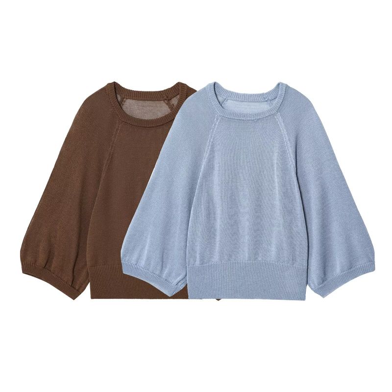 Araltay New Arrival Fashion Style Women's Clothing Fashion All-Match Minimalist Casual Wide Sleeve Knitwear Tops 5536021