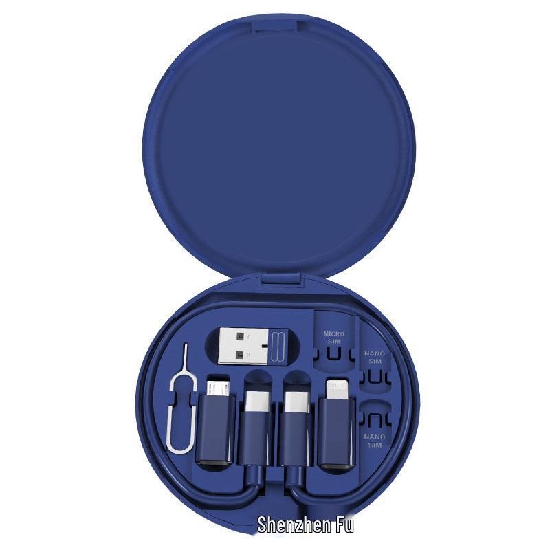 Multifunctional 60W PD Fast Charging Cable & Storage Box with Phone Stand - Portable Travel Set