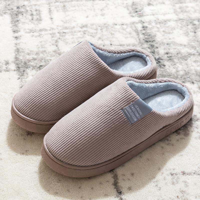 Autumn and Winter Cotton Slippers Thickened Warm Plush Slippers Office Cotton Mop