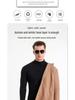 Men's Velvet Base Layer Semi-High Neck Fleece Long Sleeve Warm Top