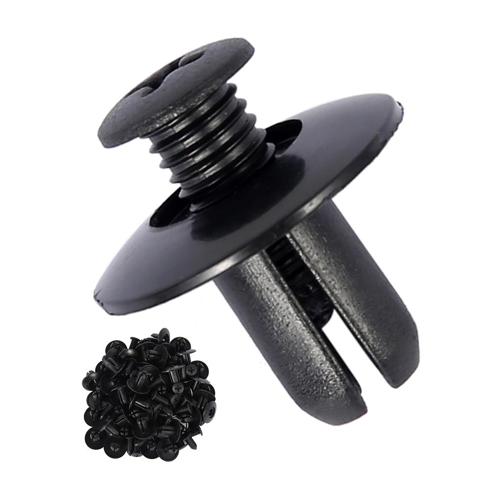 50pcs Auto Fastener Clip 6mm 8mm 9mm Car Retainer Kit Plastic Fastener Screw Rivet Door Trim Panel Clips Car Accessories