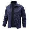 New Spring and Autumn Jacket Men's Top Large Size Men's Jacket Casual Stand-Up Collar Loose Sports Jacket
