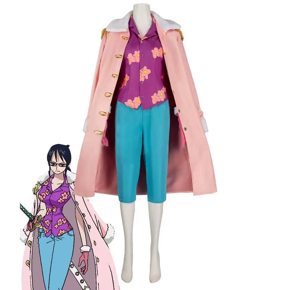 One Piece Tashigi Cosplay Costume, Pink