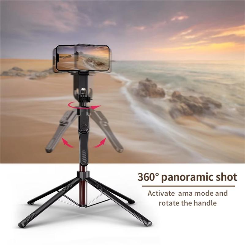 ABUO-Selfie Stick Tripod 1.85M For Iphone 16 15 14 13 Pro Max Android Phones Remote Control Panoramic Ball Head Holder