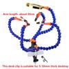Flexible Arms Clip Soldering Helping Hands Third Hand Holder Arms PCB Adjustable Soldering Clamp Holder Magnifier Welding Desk