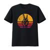 Womens Retro Peace T Shirt Love 60 S 70 Hippie Inspired Vintage Washed Breathable Top For Everyday Wear Stretched Slightly