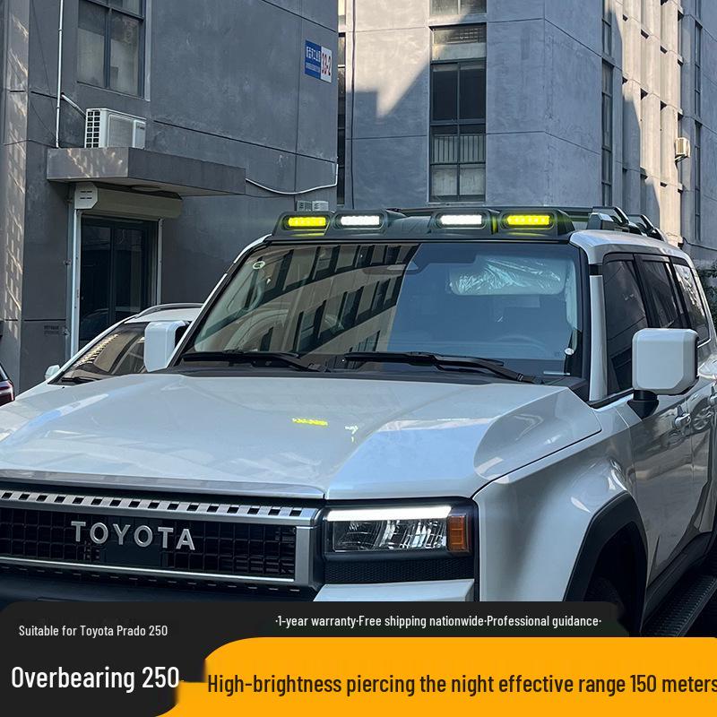 2024 Toyota Prado 25 Series LC250 Roof Spoiler Spotlight Four-Eye Top Light