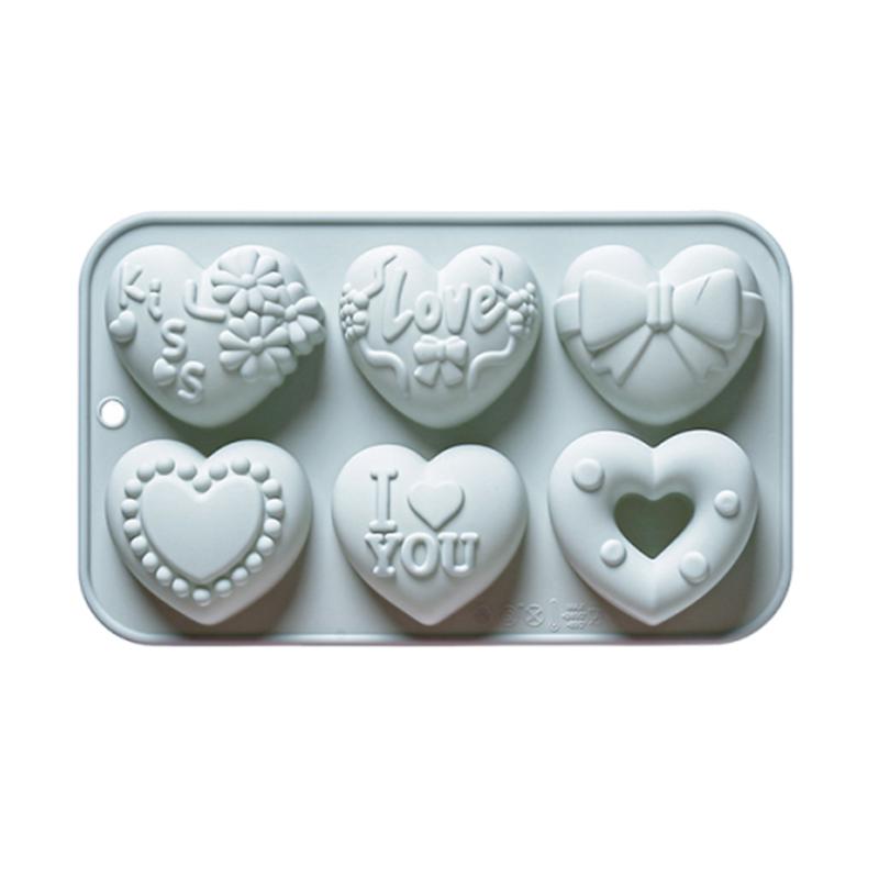 1Pc Heart Shape Silicone Mold 3D Baking Mold for Fondant Soap Ice Cream Easy Release Chocolate Candy Maker