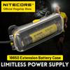 NITECORE 18650 Verlengbatterijhouder Li-ion Batterijlader Limitless Powerbank voor NU40 NU43 NU50 Hoofdlamp Trail Run Wandelen