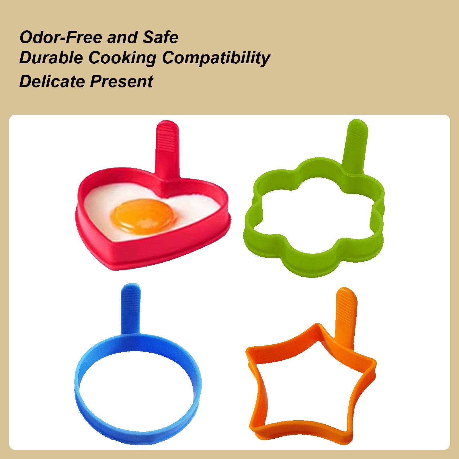 

Silicone Ring Fried Egg Mold Nonstick Pancake Ring Molds Heat Resistant Multi-function Portable Creative for Cooking DIY Tool CN