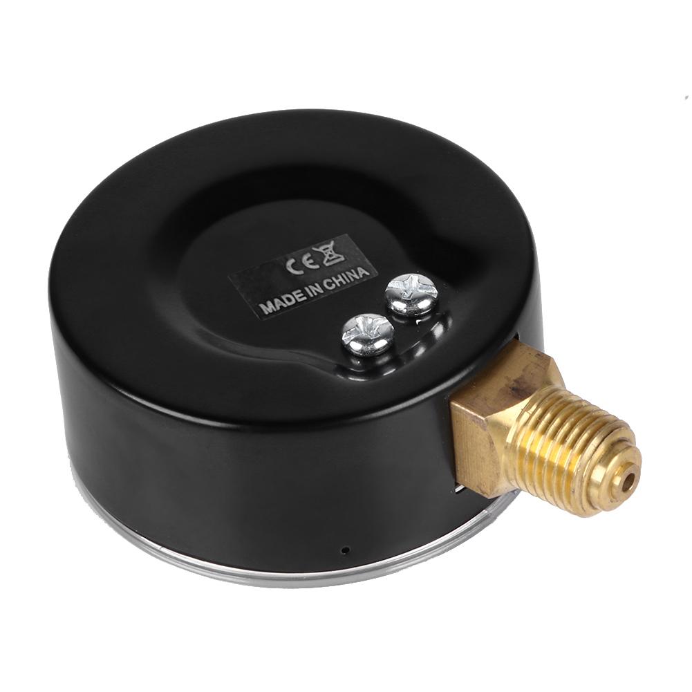 6 Bar Compressor Compressed Air Pressure Gauge 1/4 NPT Air Compressor High Strength Pressure Gauge 2.3 Face