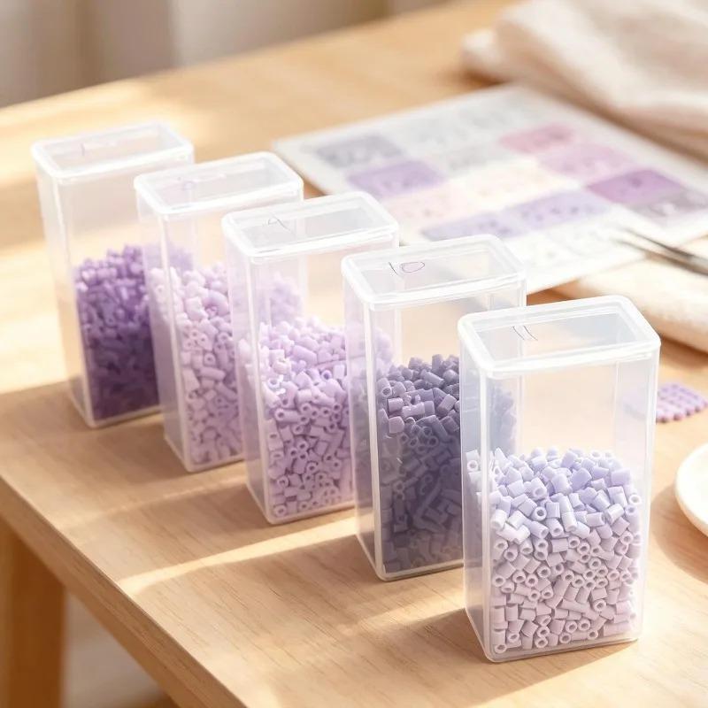 Mini Clear Plastic Storage Box 1/10 Pack Stackable Rectangular Organizer for Jewelry Beads Cosmetic Sample Storage