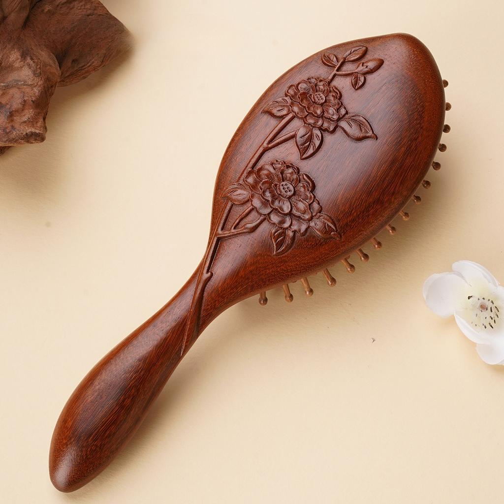 Airbag Massage Comb Meridian Comb Hair Care Sandalwood Comb Portable Anti Static Relieve Scalp Hair Styling Accessories