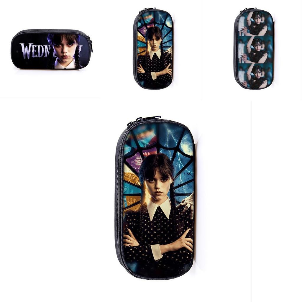 Large Capacity Wednesday Addams The Addams Family Pencil Case- Kid Student Gift