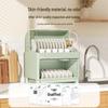 Kitchen Bowl & Chopstick Storage Rack with Lid for Tableware and Dish Draining