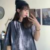 New Best Friend Outfit Summer Tie-dyed Short-sleeved T-shirt for Women Casual Loose Korean Tops for Women