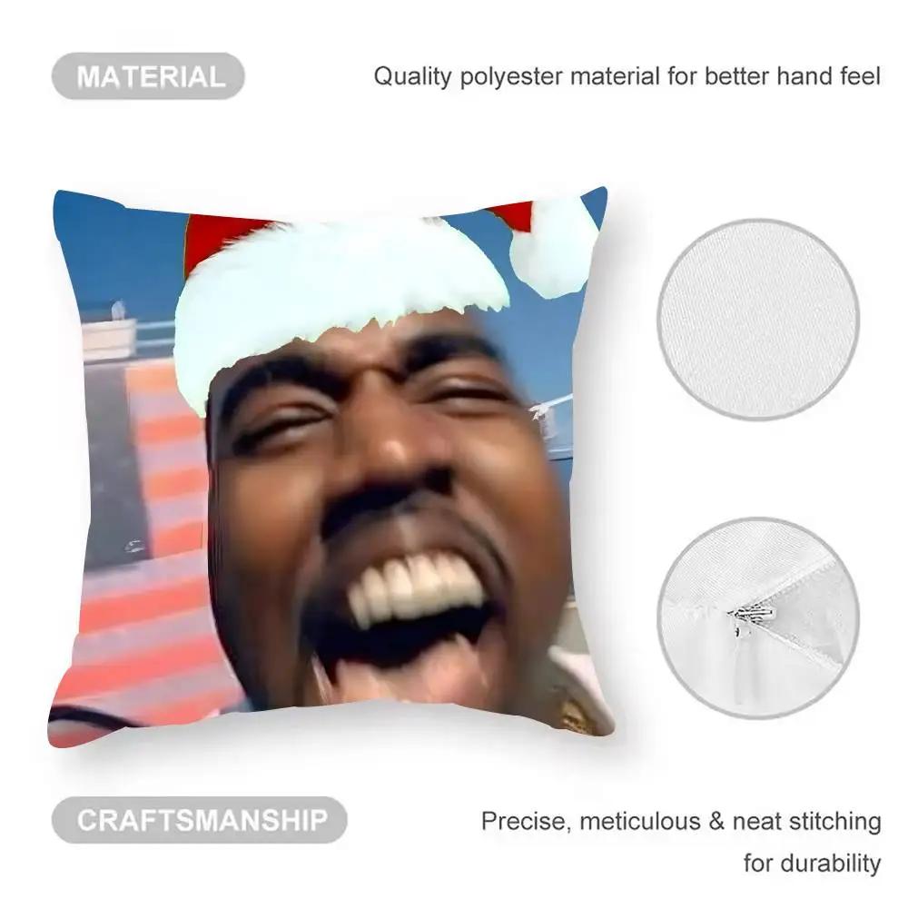 Funny K-Kanyes W-Wests Pillow Case Anti-Dustmite Pillowcase Invisible Zipper Silky Short Plush Sofa Cushion Cover