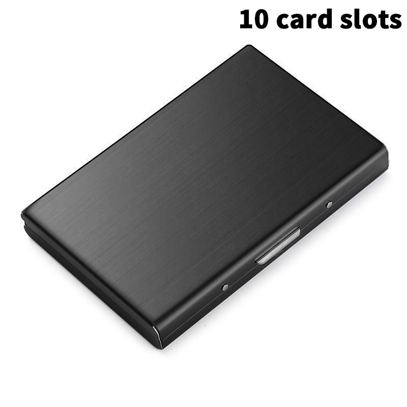 Anti-Magnetic Metal Wallet RFID Blocking Slim Card Holder Durable for Men Women Outdoor Activity