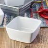 4 Pack White Porcelain Square Dipped Bowls Microwave Oven Dishwasher Safe Versatile Nesting Bowls Kitchen Serving Dish