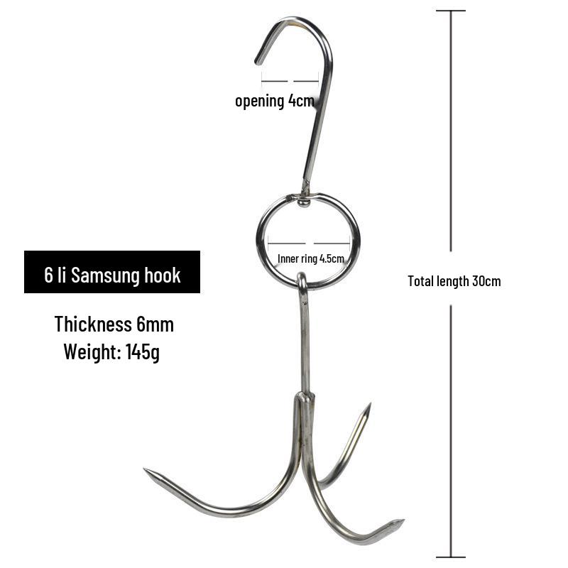 Stainless Steel Meat Hanging Hook for Beef, Char Siu, and Mutton - Slaughterhouse Grade