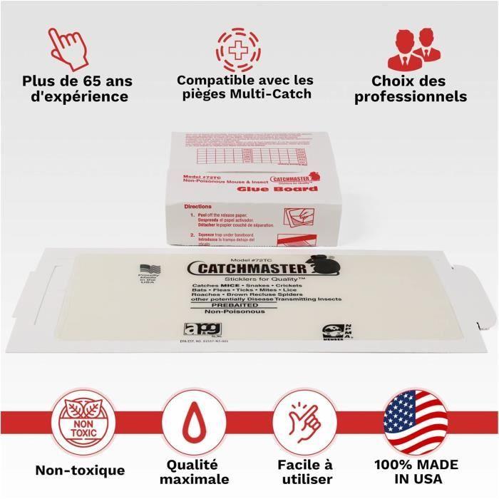 Catchmaster 72tc trappole adesive per topi 72x pre-escaate multi-cattura soluzione naturale contro roditori