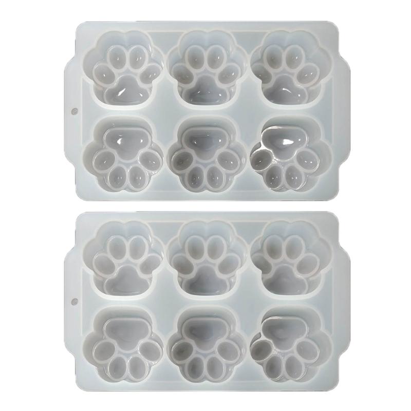 Glänzende Silikonharz Ornamente Formen Katzenpfote Silikonform DIY Schlüsselanhänger Anhänger Schmuck Epoxidharz Bastelformen