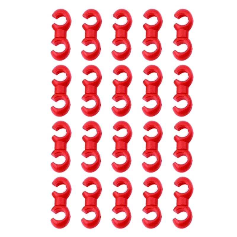 20Pcs Bike Cable Clasps Bicycles Brake Gear Cable Clips S-Hook Clip Bike Cross Lines Clip Clasps Cycling Accessories