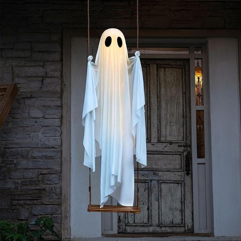 Eerie Halloween Specter Ornament LED Hanging Decoration for Night Spookiness