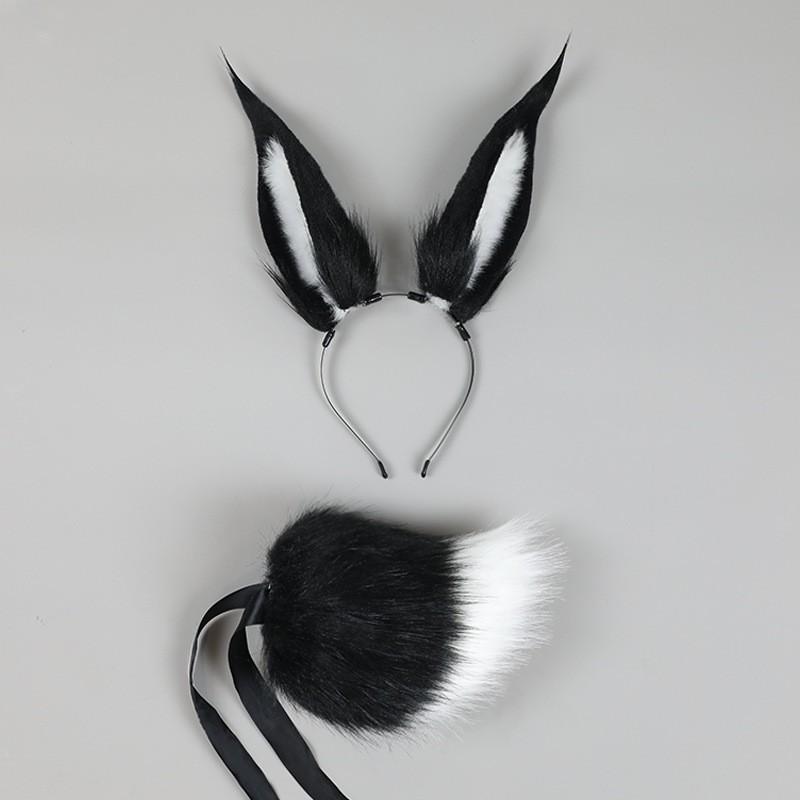 Handmade Cartoon Rabbit Ear Headband Cosplay Anime Convention Costume Accessory Unisex Plastic Hair Hoop