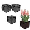 4 Pcs Black Mesh Pond Planting Baskets Square And Round Pvc Water Lily Bags With Sturdy Handles For Aquarium Garden Decoration