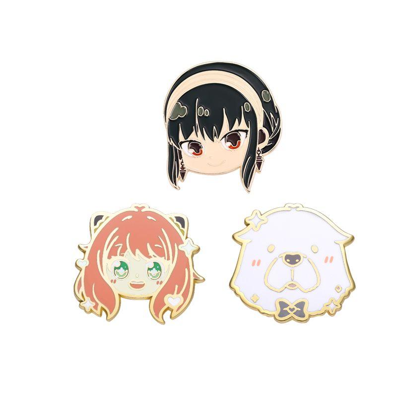Spy X Family Japanese-style Enamel Pin, Delicate Character Depicting Loid, Yor, and Anya, Cute Backpack Accessory