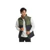 Li Ning Série Football Logo Color Block Chaud Col Montant Gilet en Coton Homme Gilets Vert Foncé AMMR015-2