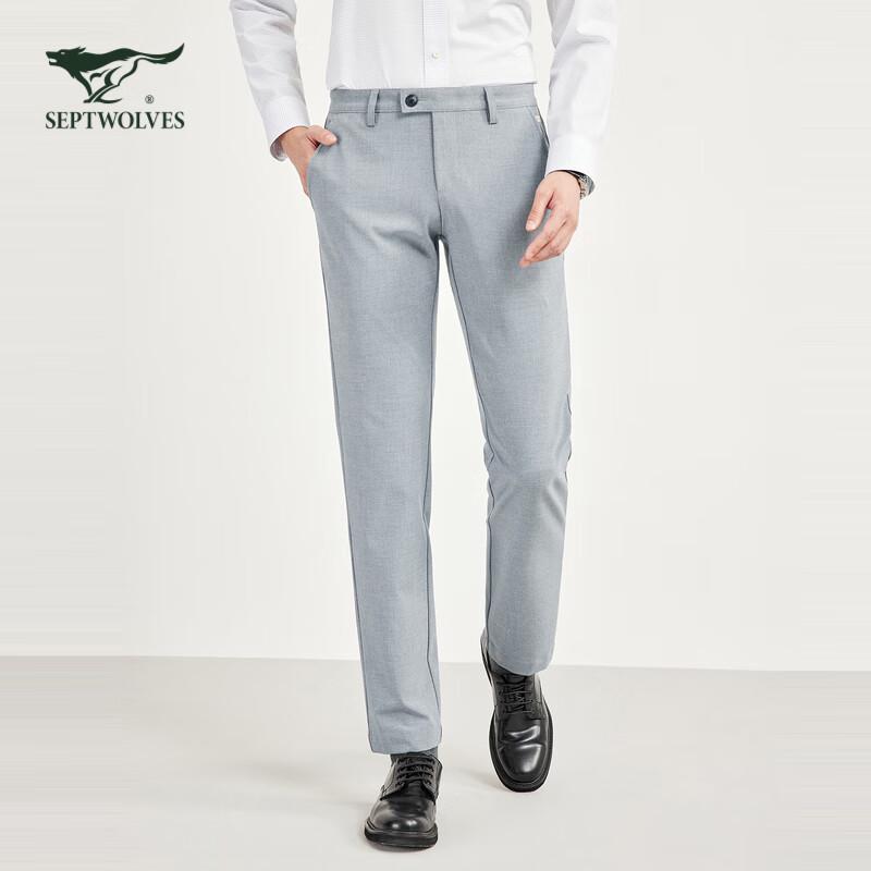 SEPTWOLVES Men's TR Wool Blend Casual Pants