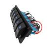 Sale Newest 6 Gang LED Rocker Switch Panel 12V/24V Car Marine RV Control Panel With 10A Fuse Replacement Car Accessories