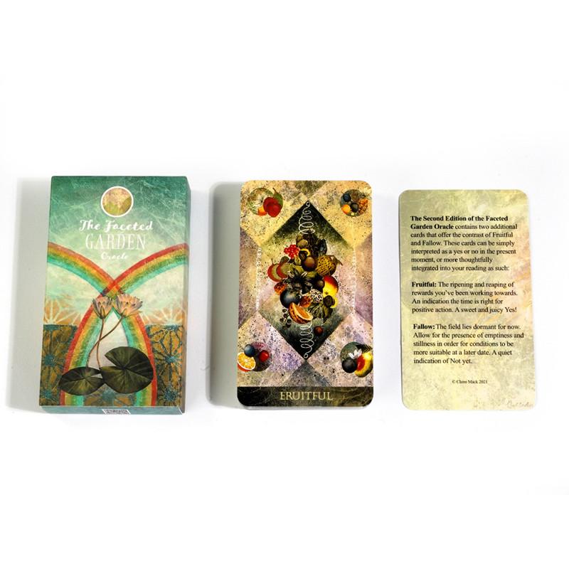The Faceted Garden Oracle Tarot Cards Popular 52pcs Cards Decks Artistic Mysterious Friend Party Board Game Props Holiday Gifts
